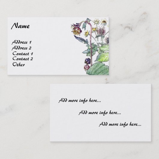 Botanische Visitenkarte (Vorne/Hinten)