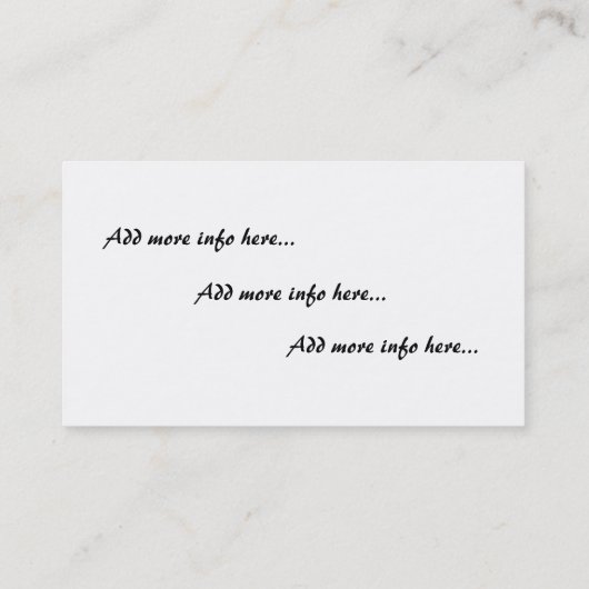 Botanische Visitenkarte (Rückseite)