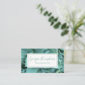 Botanische Visitenkarte für grünes Leaf (Stehend Vorderseite)