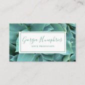 Botanische Visitenkarte für grünes Leaf (Vorderseite)