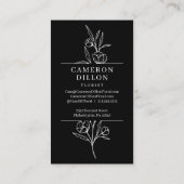 Botanische Visitenkarte von Florist (Rückseite)