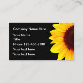 Botanische Visitenkarten für Sonnenblumen Visitenkarte (Vorderseite)