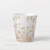 Botanische Vogel Blumen Natur Milchtasse (Vorderseite)