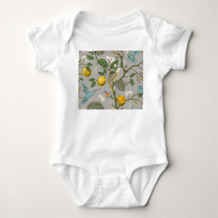 Botanische Vogelarten-Blume: Gezeichnet Vintages H Baby Strampler