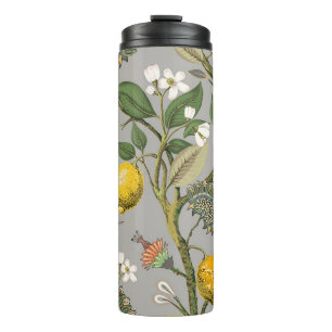 Botanische Vogelarten-Blume: Gezeichnet Vintages H Thermosbecher