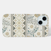 Botanische Volkskunst - nahtloses Muster Case-Mate iPhone Hülle (Rückseite (Horizontal))