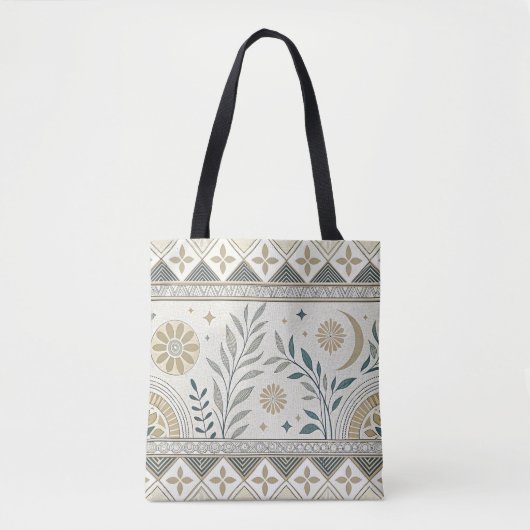 Botanische Volkskunst - nahtloses Muster Tasche (Vorderseite)