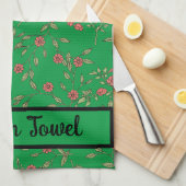 Botanische Vorlage Geschirrtuch (Viertel Falte)