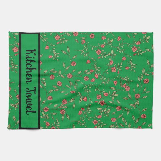 Botanische Vorlage Geschirrtuch (Horizontal)