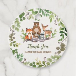 Botanische Waldtiere Geburtstagsdusche Geschenkanhänger