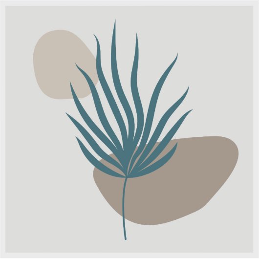 Botanische Wandkunst Aufkleber (Vorderseite)