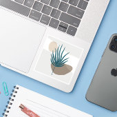 Botanische Wandkunst Aufkleber (Laptop mit iPhone)