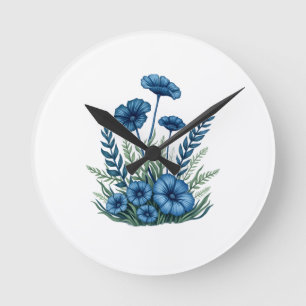 Botanische Wanduhr Florales Wohndekor