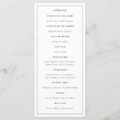 Botanische Wappen-Monogramm-Hochzeit Programm (Rückseite)