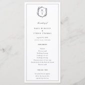 Botanische Wappen-Monogramm-Hochzeit Programm (Vorderseite)
