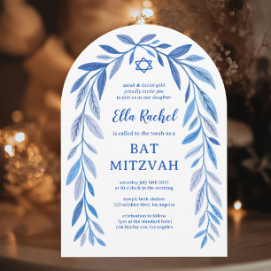 Botanische Wasserfarbe CUSTOM Bar Bat Mitzvah Arch Einladung