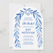 Botanische Wasserfarbe CUSTOM Bar Bat Mitzvah Arch Einladung (Vorderseite)