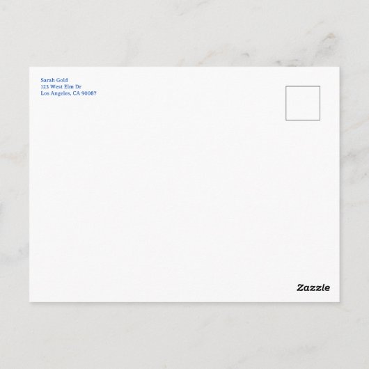 Botanische Wasserfarbe CUSTOM FOTO Bat Bar Mitzvah Postkarte (Rückseite)