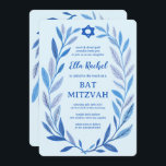 Botanische Wasserfarbe CUSTOM QR Bar Bat Mitzvah Einladung<br><div class="desc">Perfekte Karte, um eine Fledermausmitzvah, Bar mitzvah oder andere jüdische Feier anzukündigen! Handgezeichnete, zarte Blättertramkunst für Sie! Vollständig anpassbar! Klicken Sie auf "Personalisieren" oben, um den Text zu bearbeiten und Ihren Link zum QR-Code hinzuzufügen. Klicken Sie auf "Bearbeiten mit dem Designwerkzeug", um die Schriftart, Farben und Einstellungen anzupassen. Löscht das...</div>