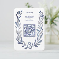 Botanische Wasserfarbe CUSTOM QR Bar Mitzwa