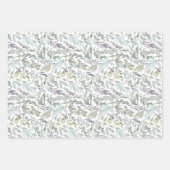 Botanische Wasserfarbe Geschenkpapier Set (Vorderseite)