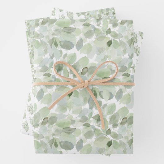 Botanische Wasserfarbe Geschenkpapier Set (Beispiel)