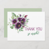 Botanische Wasserfarbe Ich danke Ihnen Karte (Vorne/Hinten)