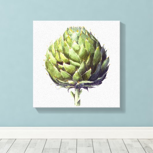 Botanische Wasserfarbe Leinwanddruck (Insitu (Holzboden))