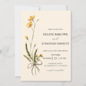 Botanische Wasserfarbe Moderne Rustikale Hochzeit Einladung (Vorderseite)