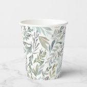 Botanische Wasserfarbe Pappbecher (Rückseite)