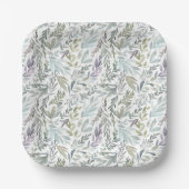 Botanische Wasserfarbe Pappteller (Vorderseite)