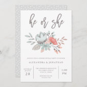 Botanische Wasserfarbe | Party Einladung (Vorne/Hinten)