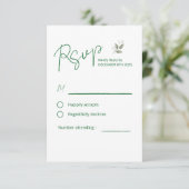 Botanische Wasserfarbe RSVP Karte (Stehend Vorderseite)