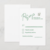 Botanische Wasserfarbe RSVP Karte (Vorne/Hinten)