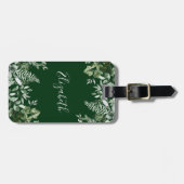 Botanische Wasserfarbe Sage Ferns Green Gepäckanhänger (Vorderseite horizontal)
