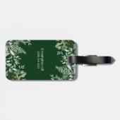 Botanische Wasserfarbe Sage Ferns Green Gepäckanhänger (Rückseite horizontal)