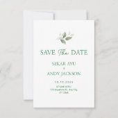 Botanische Wasserfarbe Save The Date (Vorderseite)