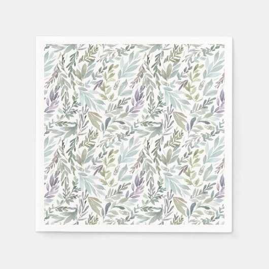 Botanische Wasserfarbe Serviette (Vorderseite)