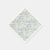 Botanische Wasserfarbe Serviette (Ecke)