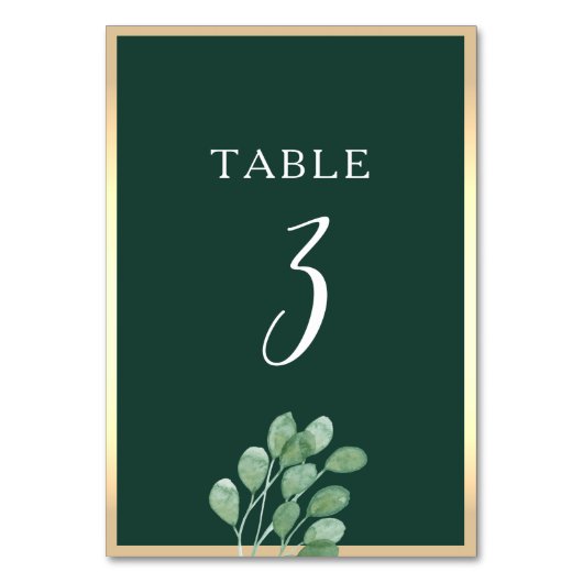 Botanische Wasserfarbe Tischnummer (Rückseite)