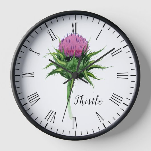 Botanische Wasserfarbe Uhr (Vorderseite)