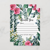 Botanische Wasserfarbe Vintage Blüte Danke (Vorne/Hinten)