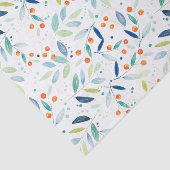 Botanische Wasserfarben Botanisches Muster Seidenpapier (Ausschnitt)