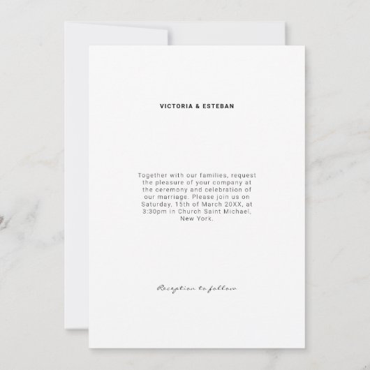 Botanische Wasserfarben Orchid Hochzeit Einladung (Rückseite)