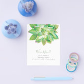 Botanische Wasserfarbenaukkulente Bewegung Flyer (Einzeln)