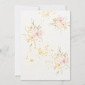 Botanische Wasserfarbenhochzeit Einladung (Rückseite)