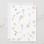 Botanische Wasserfarbenhochzeit Einladung (Rückseite)