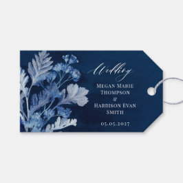 Botanische Wasserfarbenhochzeit Geschenkanhänger