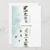Botanische Wasserfarbenhochzeit Sichern Sie das Da Save The Date (Vorne/Hinten)