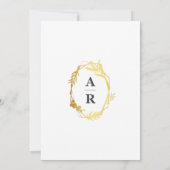 Botanische Wasserfarbenleaf-Hochzeit Einladung (Rückseite)